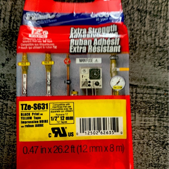 TZe Tape for Brother Label Machines. Fits machines that use TZe tape Yellow NWT - Picture 1 of 3